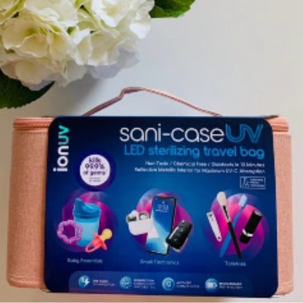 Pink LED Sterilizing Travel Bag